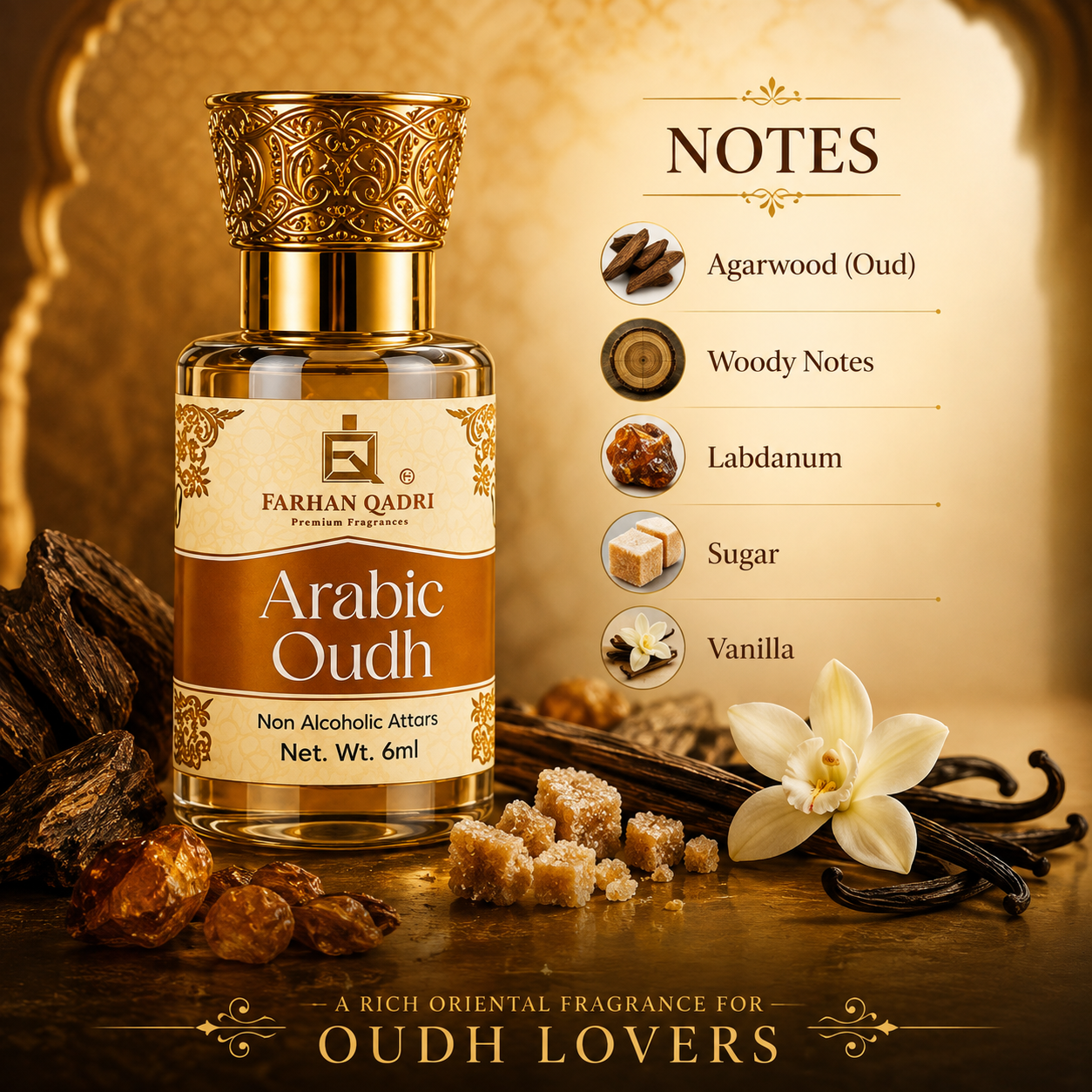 Farhanqadri Arabic Oudh Luxury Attar Perfume