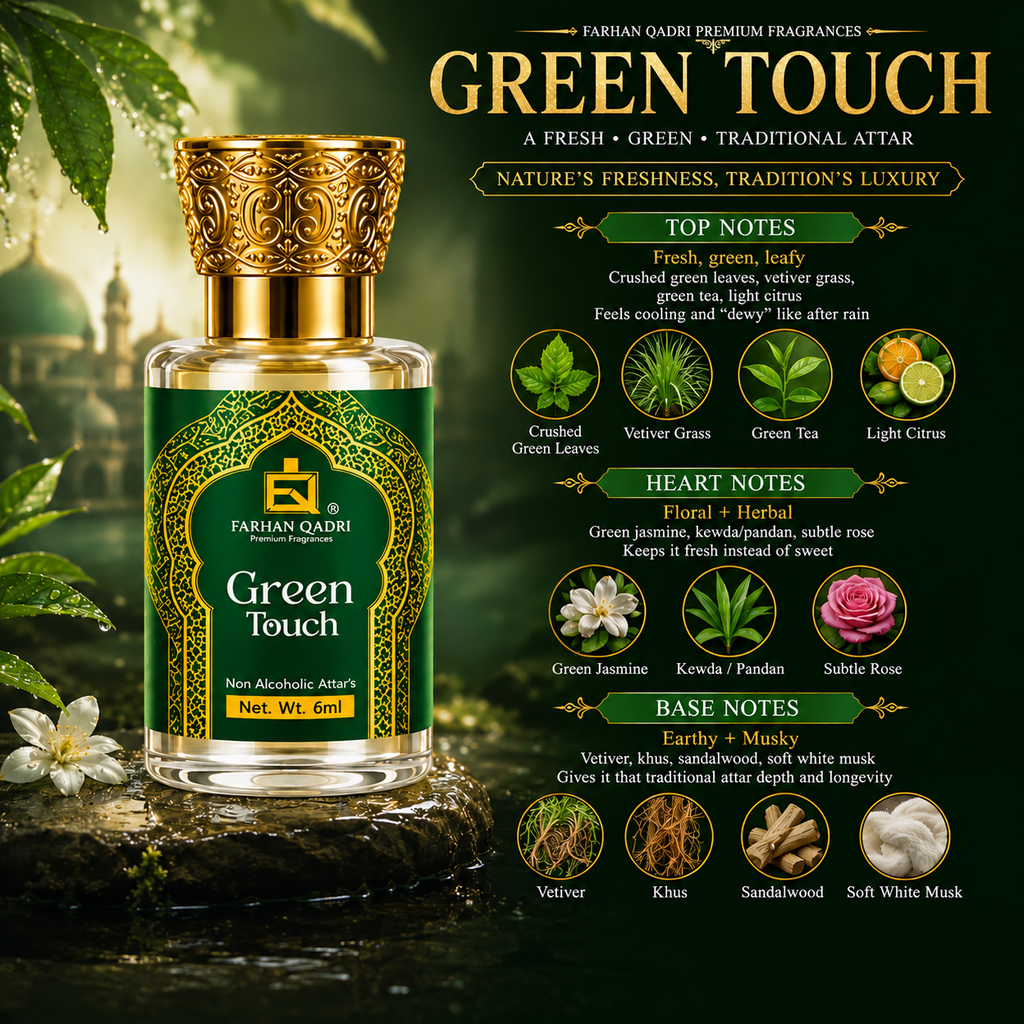 Farhanqadri Green Touch Luxury Attar Perfume