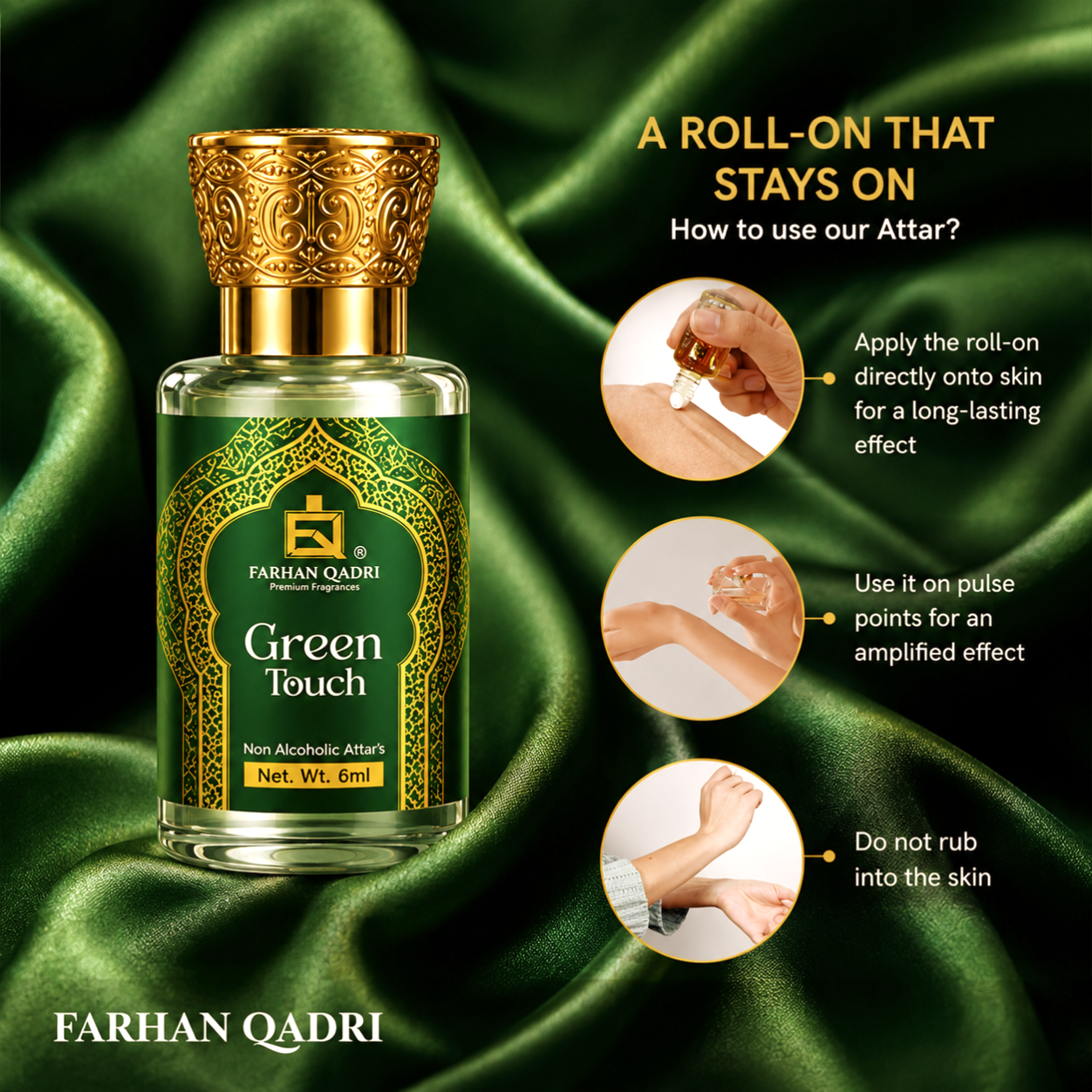 Farhanqadri Green Touch Luxury Attar Perfume